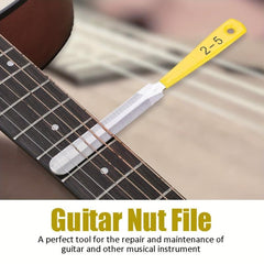 3pcs Guitar Nut Files & Fret Crowning Tools Set for Repair