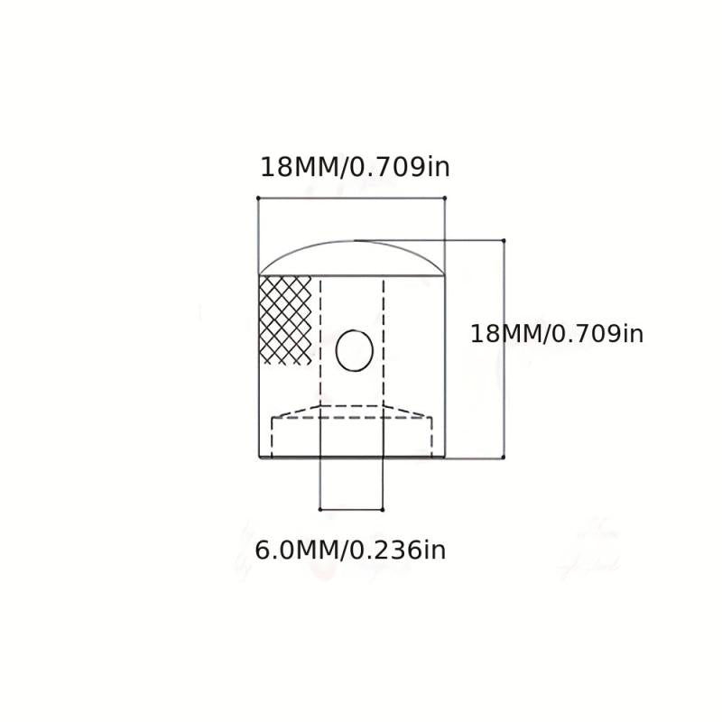 High Potentiometer Hat Cap for Guitar Tone Control