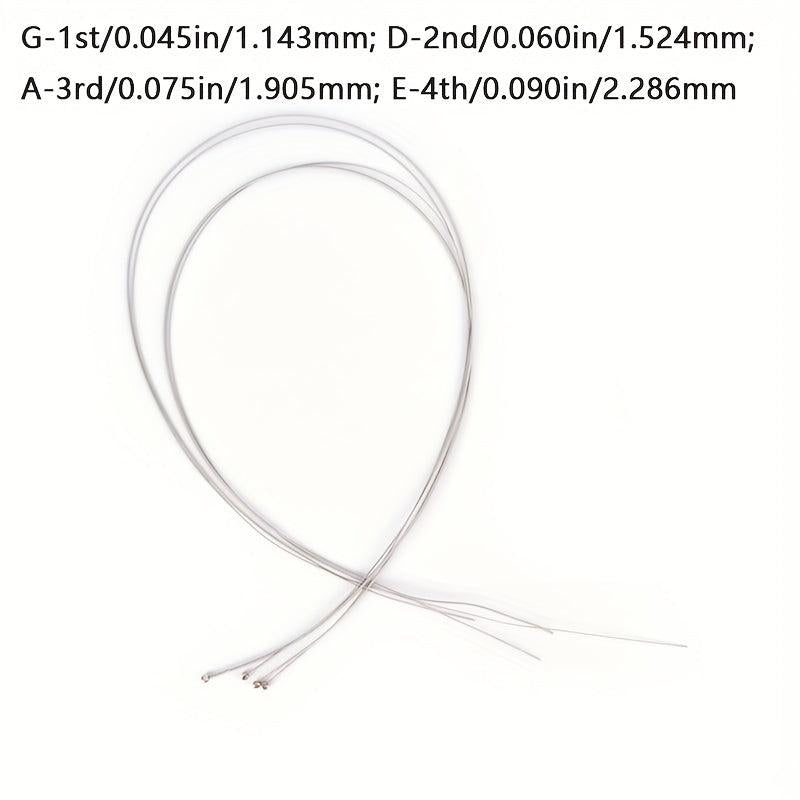 4pcs Bass Strings Stainless Steel Plated Gauge Bass Guitar