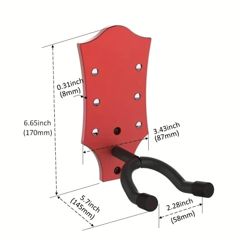 Metal Guitar Wall Mount Bracket Red Green