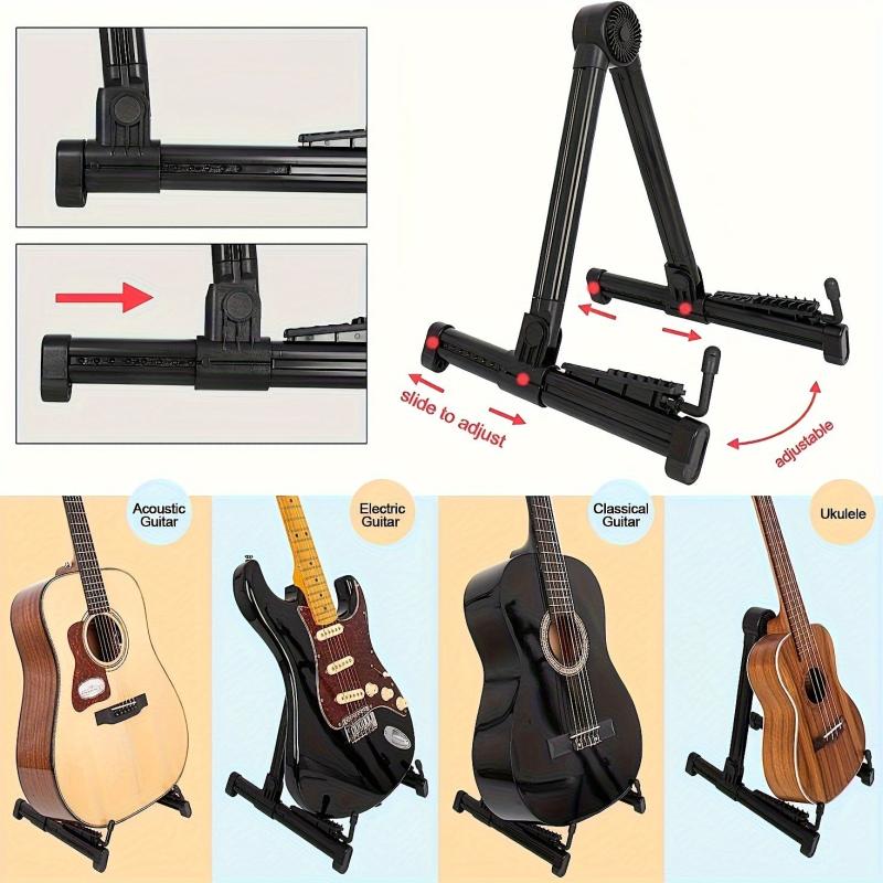 Portable Folding Instrument Stand for Ukulele Acoustic Guitar Banjo Violin