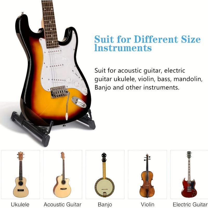Portable Folding Instrument Stand for Ukulele Acoustic Guitar Banjo Violin