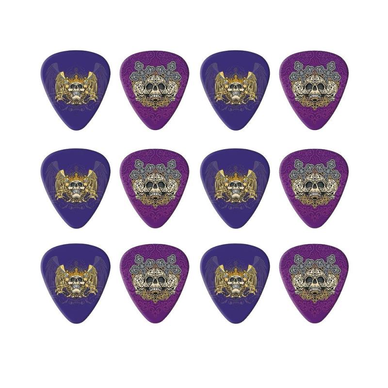 10pcs Rock Skull Guitar Picks PVC Material Varying Thickness