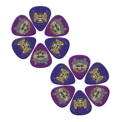 10pcs Rock Skull Guitar Picks PVC Material Varying Thickness