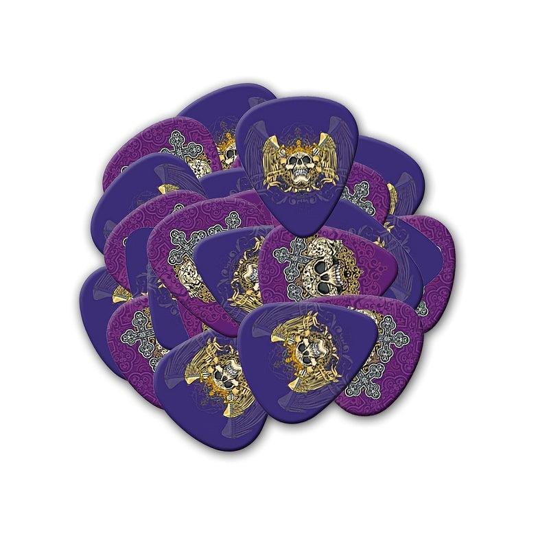 10pcs Rock Skull Guitar Picks PVC Material Varying Thickness