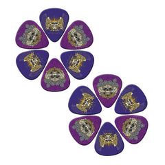 10pcs Rock Skull Guitar Picks PVC Material Varying Thickness