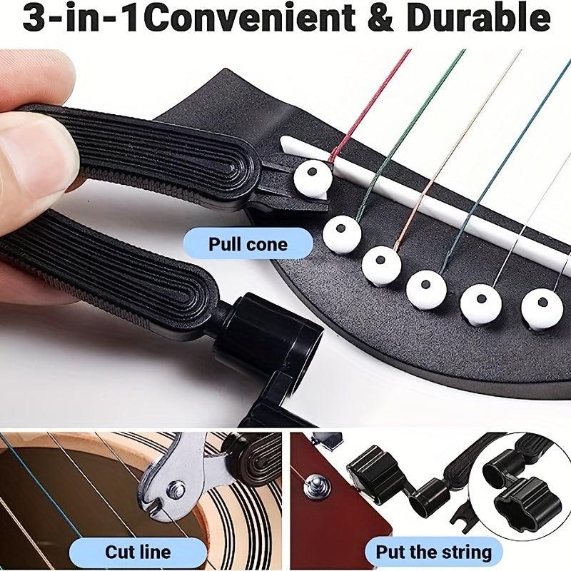 3-In-1 Guitar String Winder Cutter Puller Tool
