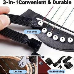 3-In-1 Guitar String Winder Cutter Puller Tool