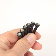 6 Copper Rings Green Abalone for Guitar Bridge Pins