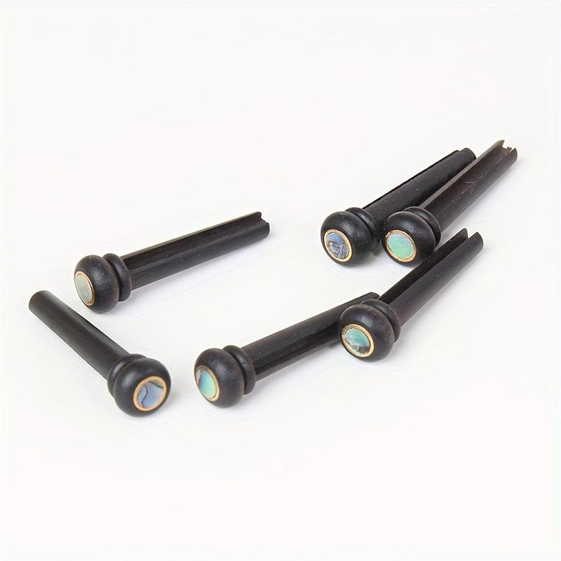 6 Copper Rings Green Abalone for Guitar Bridge Pins