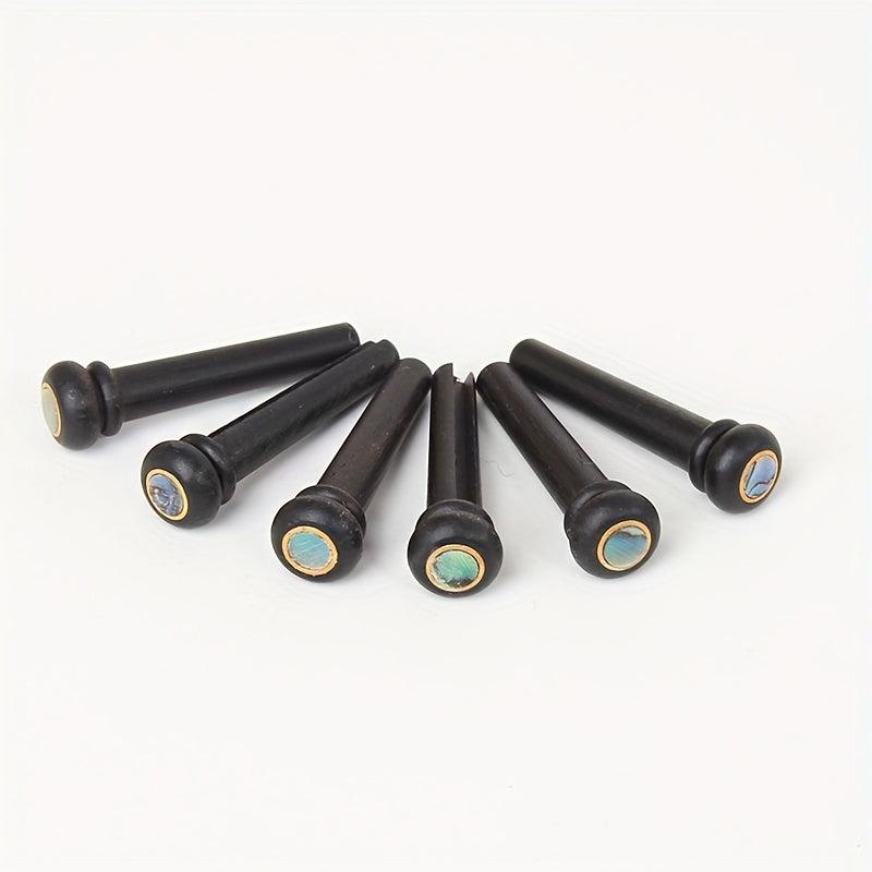 6 Copper Rings Green Abalone for Guitar Bridge Pins