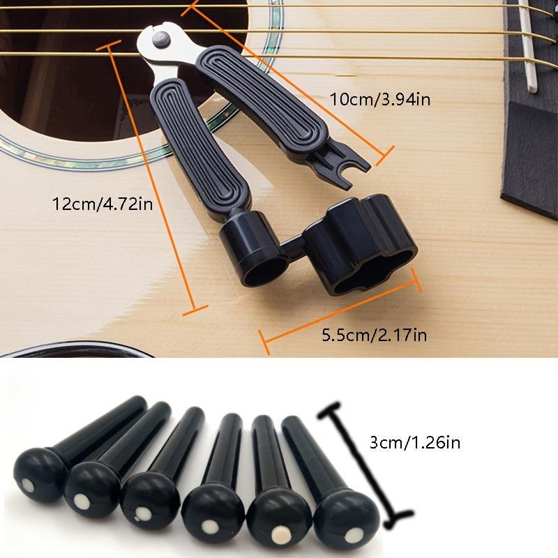 13pcs Guitar Bridge Pins Set with String Changer and Puller