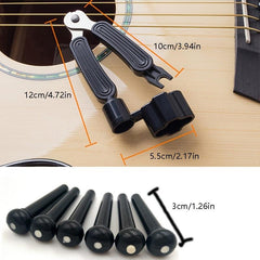 13pcs Guitar Bridge Pins Set with String Changer and Puller