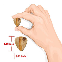 5pcs Paddle Grain Style PVC Guitar Picks for Bass Acoustic Ukulele