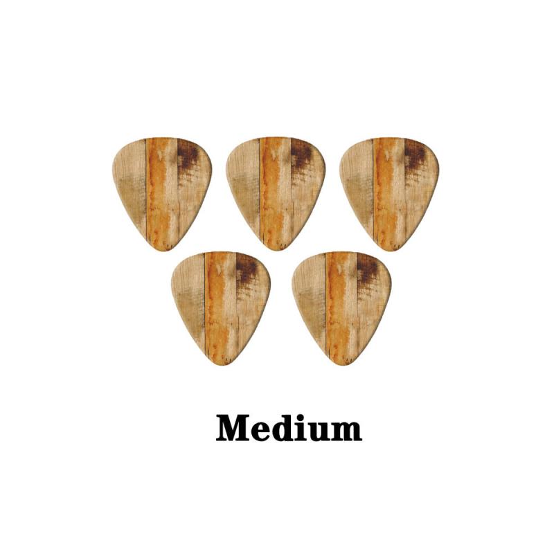 5pcs Paddle Grain Style PVC Guitar Picks for Bass Acoustic Ukulele