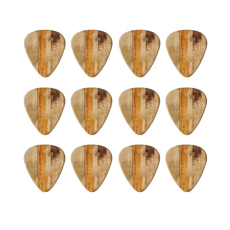 5pcs Paddle Grain Style PVC Guitar Picks for Bass Acoustic Ukulele