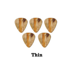 5pcs Paddle Grain Style PVC Guitar Picks for Bass Acoustic Ukulele
