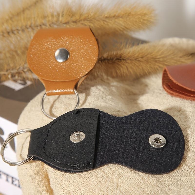 Leather Guitar Picks Case with Keychain Stylish and Convenient Plectrum Holder