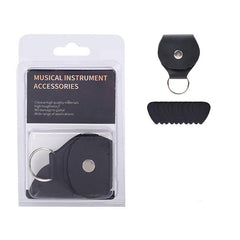 Leather Guitar Picks Case with Keychain Stylish and Convenient Plectrum Holder