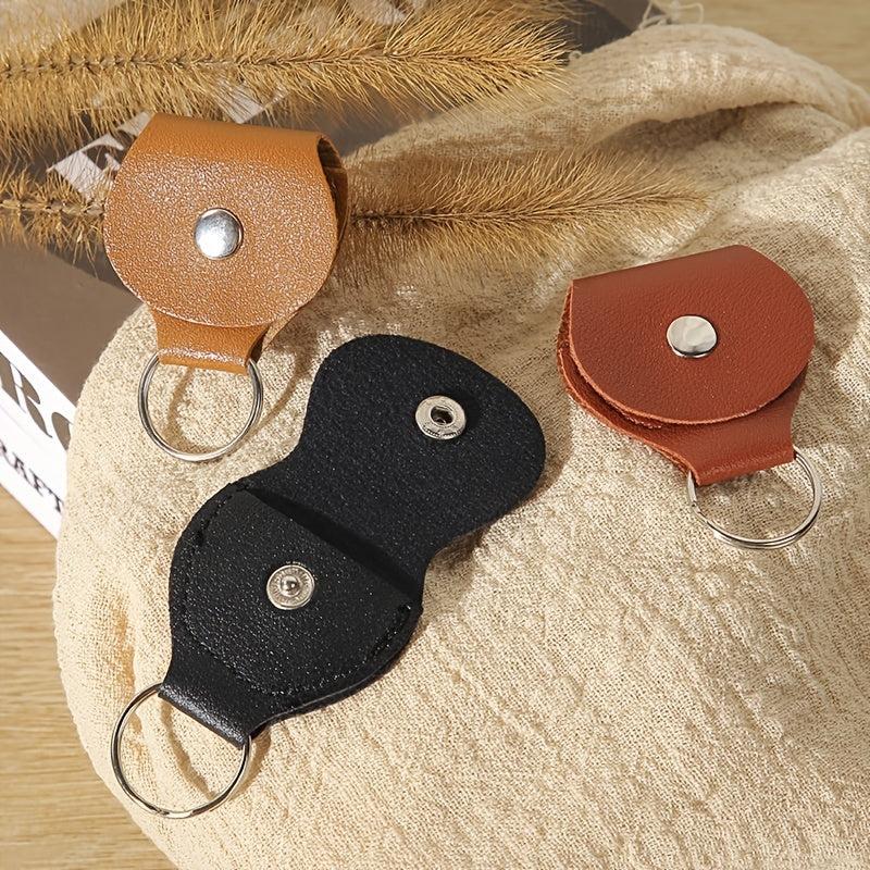 Leather Guitar Picks Case with Keychain Stylish and Convenient Plectrum Holder