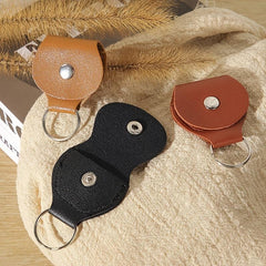 Leather Guitar Picks Case with Keychain Stylish and Convenient Plectrum Holder