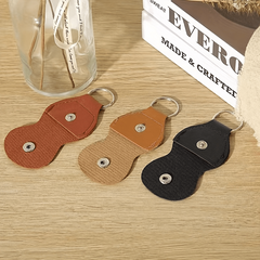 Guitar Pick Holder Bag Keychain Pick Storage Brown Pouch
