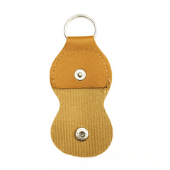 Guitar Pick Holder Bag Keychain Pick Storage Brown Pouch