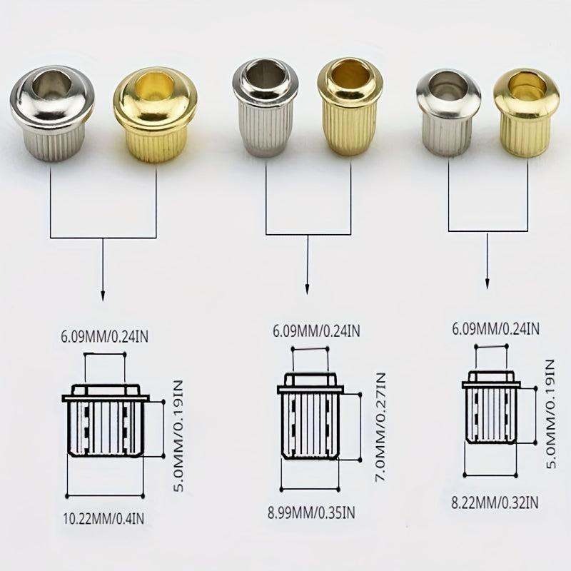 6PCS Metal Vintage Guitar Machine Heads Tuners Nuts Bushings Ferrules Set