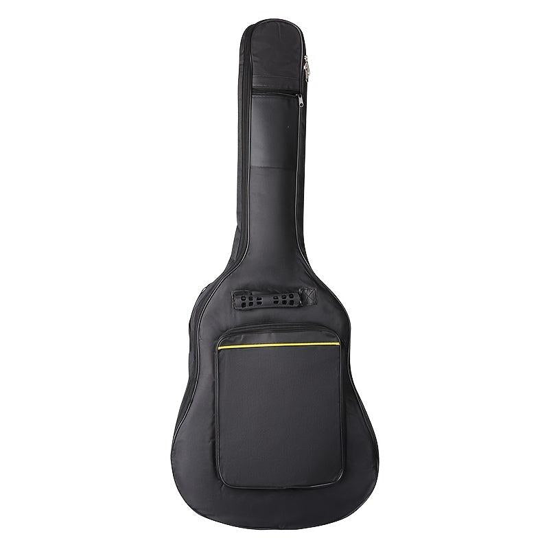 Durable 41-Inch Folk Guitar Bag with Thick Padding and Backpack Straps