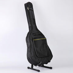 Durable 41-Inch Folk Guitar Bag with Thick Padding and Backpack Straps