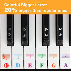 Piano Keyboard Sticker 88 Keys Electronic Piano Sticker