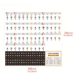 Piano Keyboard Sticker 88 Keys Electronic Piano Sticker