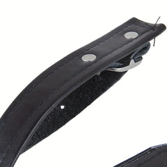 Pair of Faux Leather Accordion Shoulder Straps