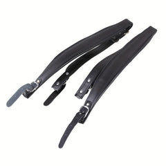 Pair of Faux Leather Accordion Shoulder Straps