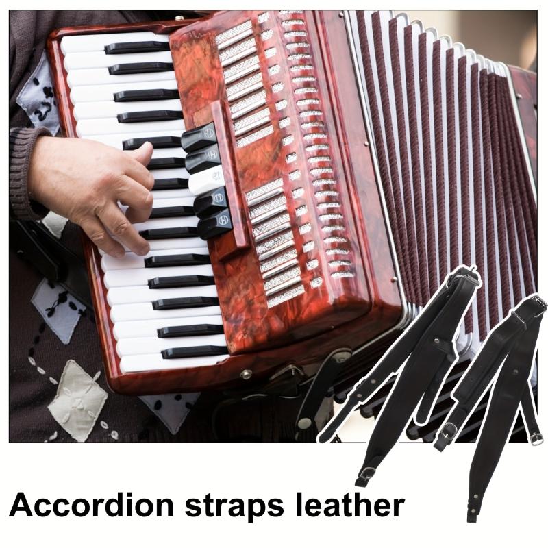 Pair of Faux Leather Accordion Shoulder Straps