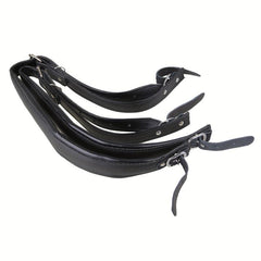 Pair of Faux Leather Accordion Shoulder Straps