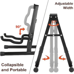Universal Folding A Frame Guitar Stand Non Slip Rubber & Soft Foam Arms