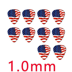 10pcs PVC Guitar Picks Set 0.46 0.71 1.0mm Thickness w/ Finger Shrapnel