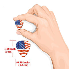 10pcs PVC Guitar Picks Set 0.46 0.71 1.0mm Thickness w/ Finger Shrapnel
