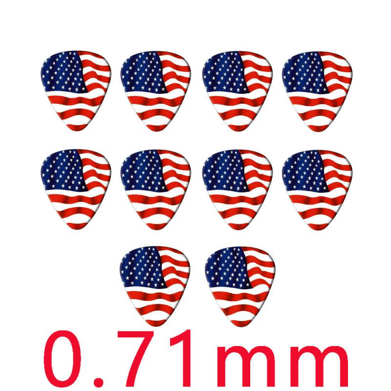 10pcs PVC Guitar Picks Set 0.46 0.71 1.0mm Thickness w/ Finger Shrapnel