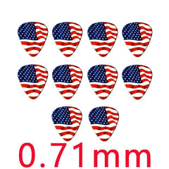 10pcs PVC Guitar Picks Set 0.46 0.71 1.0mm Thickness w/ Finger Shrapnel