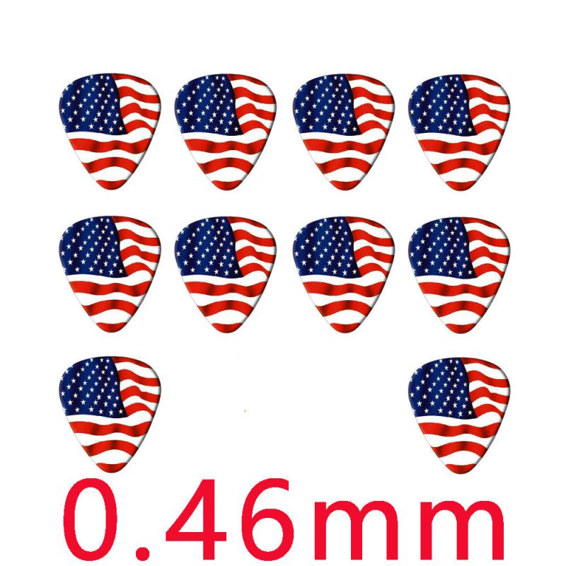 10pcs PVC Guitar Picks Set 0.46 0.71 1.0mm Thickness w/ Finger Shrapnel