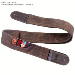 PU Leather Guitar Strap Retro Cowboy Style Musical Instrument Accessories
