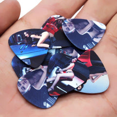 10pcs Durable PVC Guitar Picks Set 0.46 0.71 1.0mm Thickness