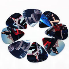 10pcs Durable PVC Guitar Picks Set 0.46 0.71 1.0mm Thickness