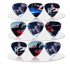 10pcs Durable PVC Guitar Picks Set 0.46 0.71 1.0mm Thickness