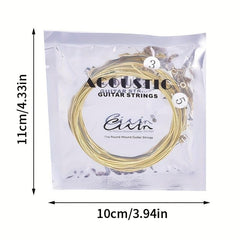 6pcs Acoustic Guitar Strings Brass Steel Core Strings