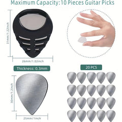 Bass Guitar Set w/ 20 SS Picks & 2 Pick Boxes