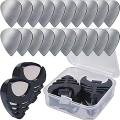 Bass Guitar Set w/ 20 SS Picks & 2 Pick Boxes