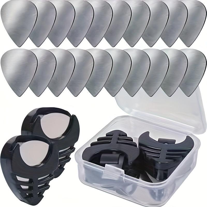 Bass Guitar Set w/ 20 SS Picks & 2 Pick Boxes
